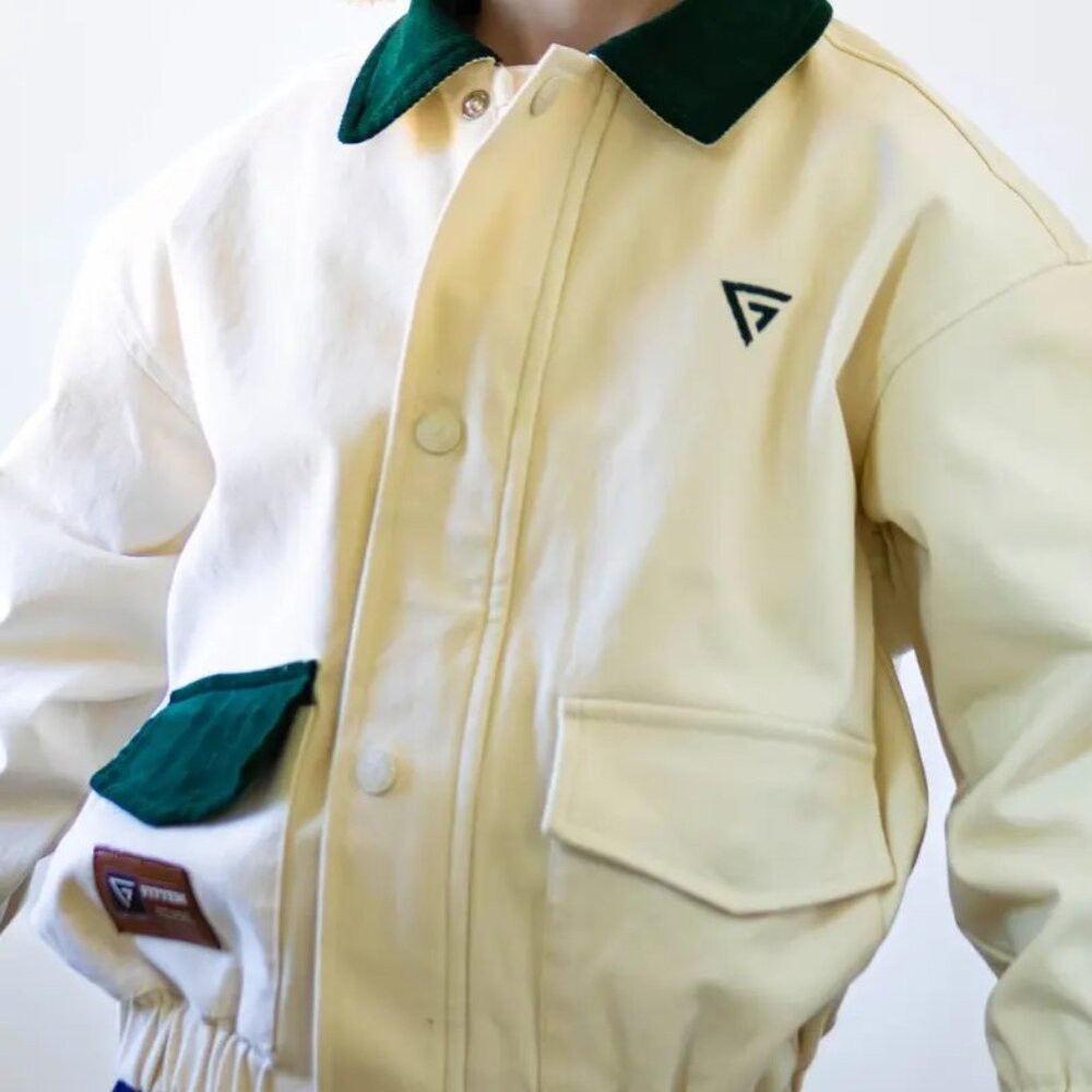 5-6Y Boys clothing-Cream Cruiser Jacket